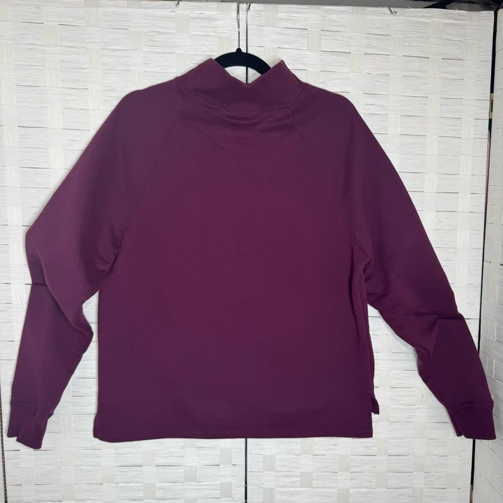 Champion Athletics Womens Berry Mock Neck Sweatshirt Pullover Size Large